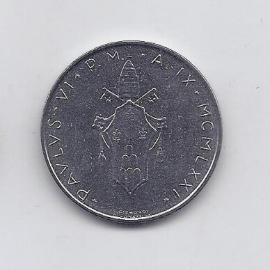 VATIKANAS 100 LIRE 1971 KM # 122 AU 1