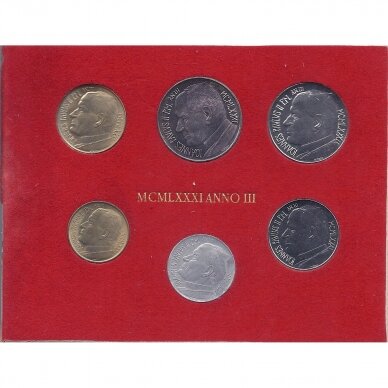 VATICAN 1981 6 coins set