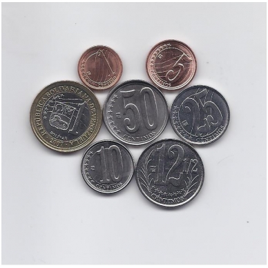 VENEZUELA 2007 SEVEN COINS HIGH GRADE SET