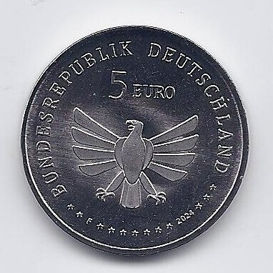 VOKIETIJA 5 EURO 2024 F KM # new UNC Žiedmusė 1