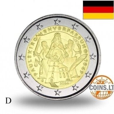 GERMANY 2 EURO 2024 D CONSTITUTION