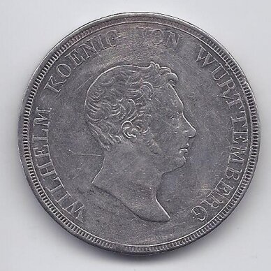 VURTEMBERGAS 1 KRONEN THALER 1828 KM # 561 F/VF 1